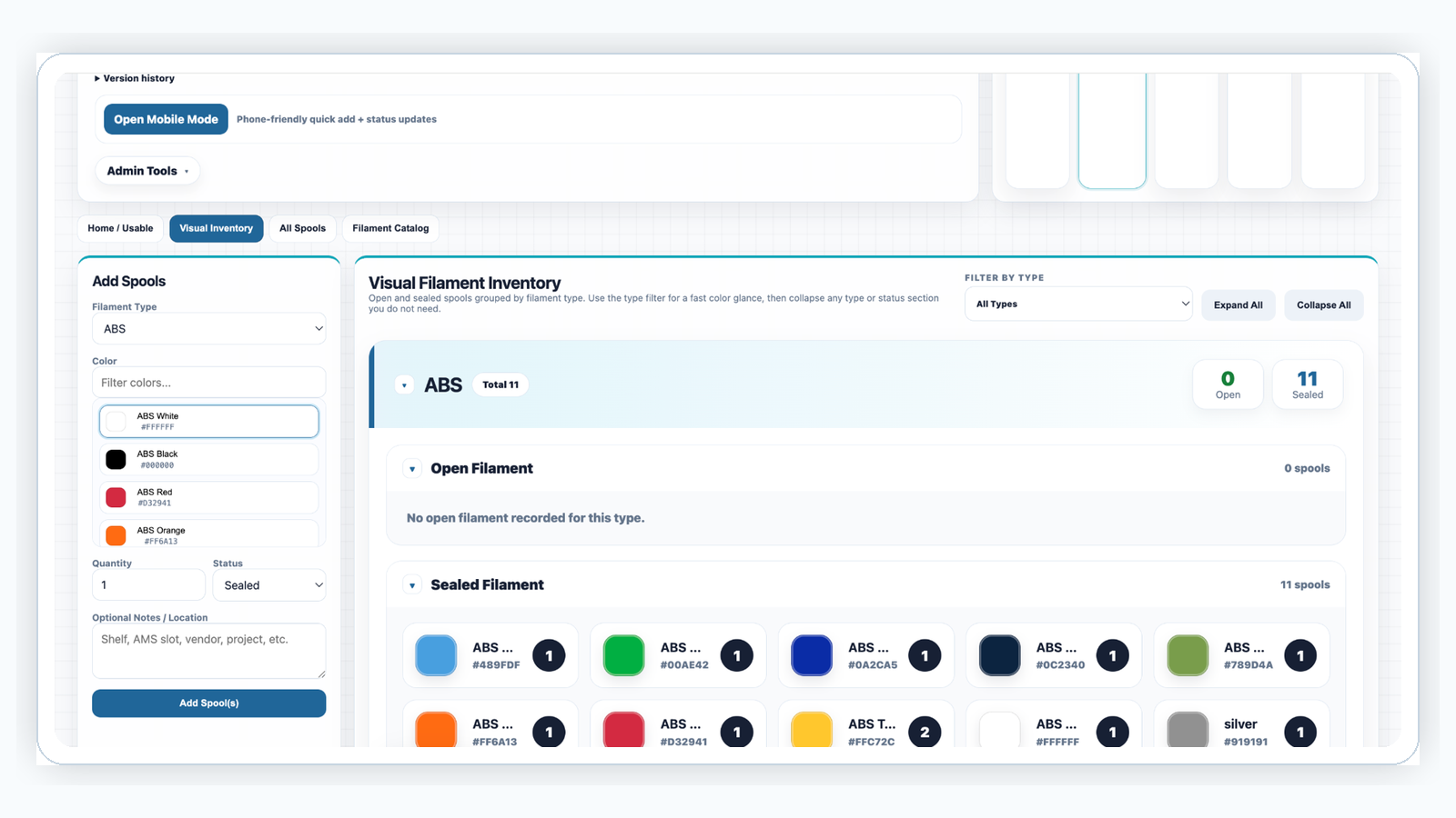 Filament management